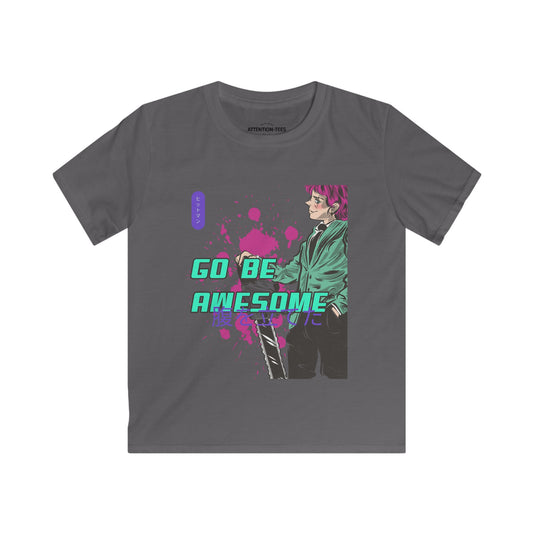 Go Be Awesome Anime 1 - Kids Softstyle Tee