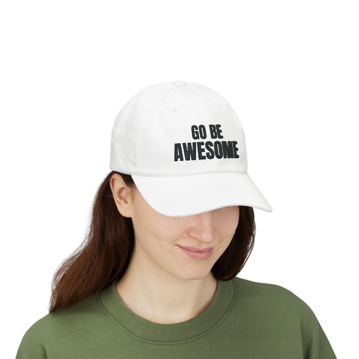 Go Be Awesome Embroidered Classic Dad Cap