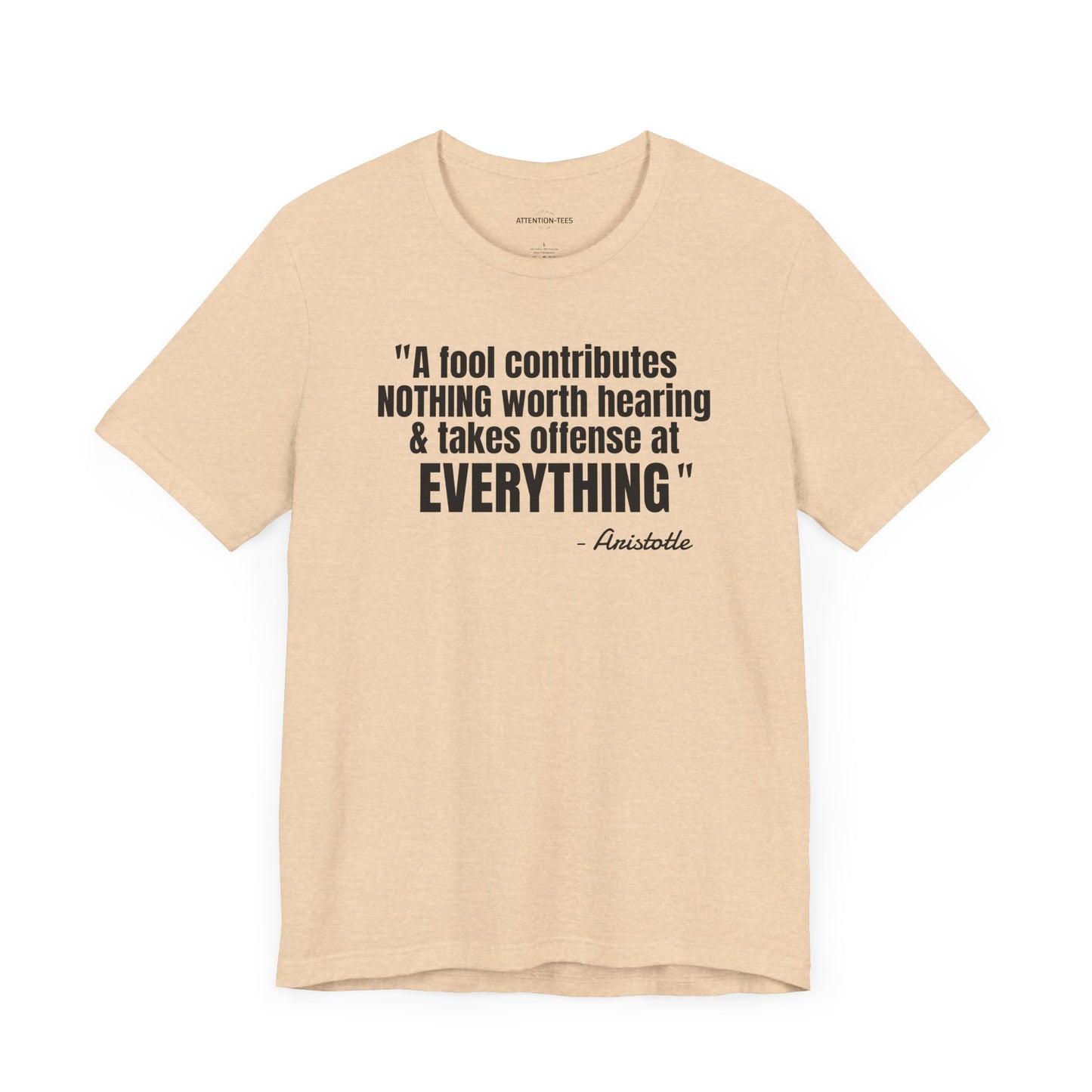 A Fool Stoic Quote - Unisex Jersey Short Sleeve T-shirt