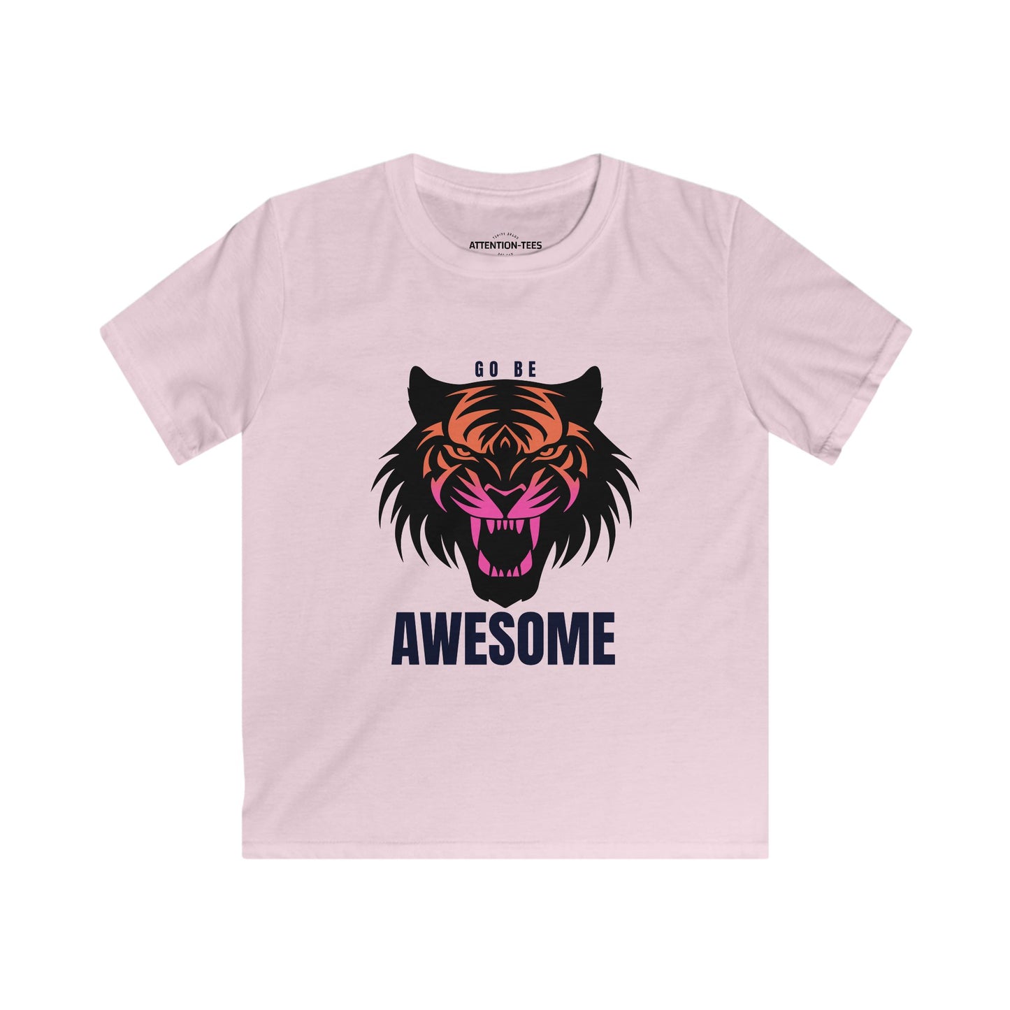 Go Be Awesome Tiger - Kids Softstyle Tee