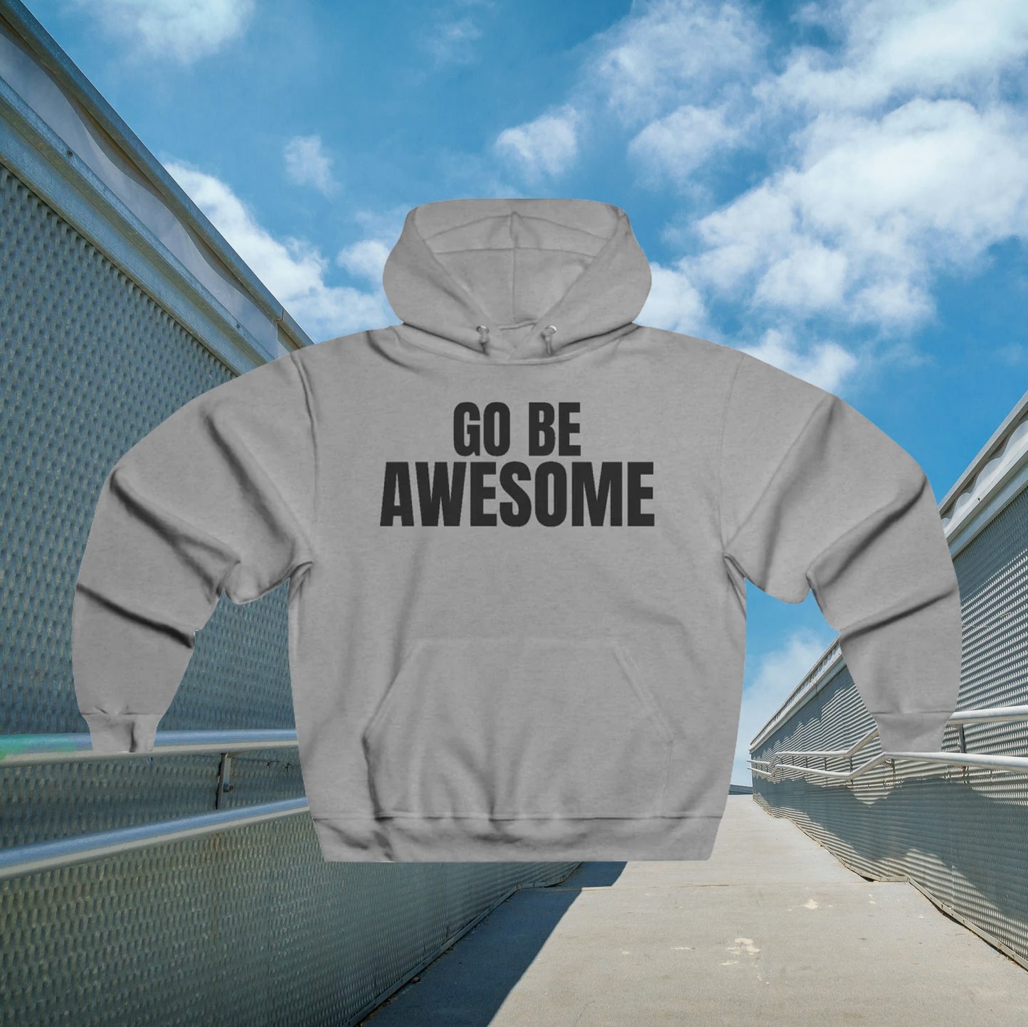 Go Be Awesome - Men's NUBLEND® Hooded Sweatshirt