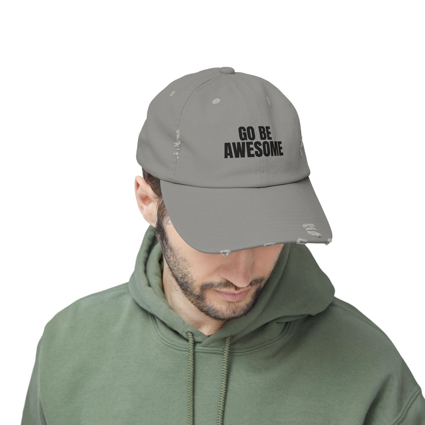 Go Be Awesome - Unisex Distressed Cap