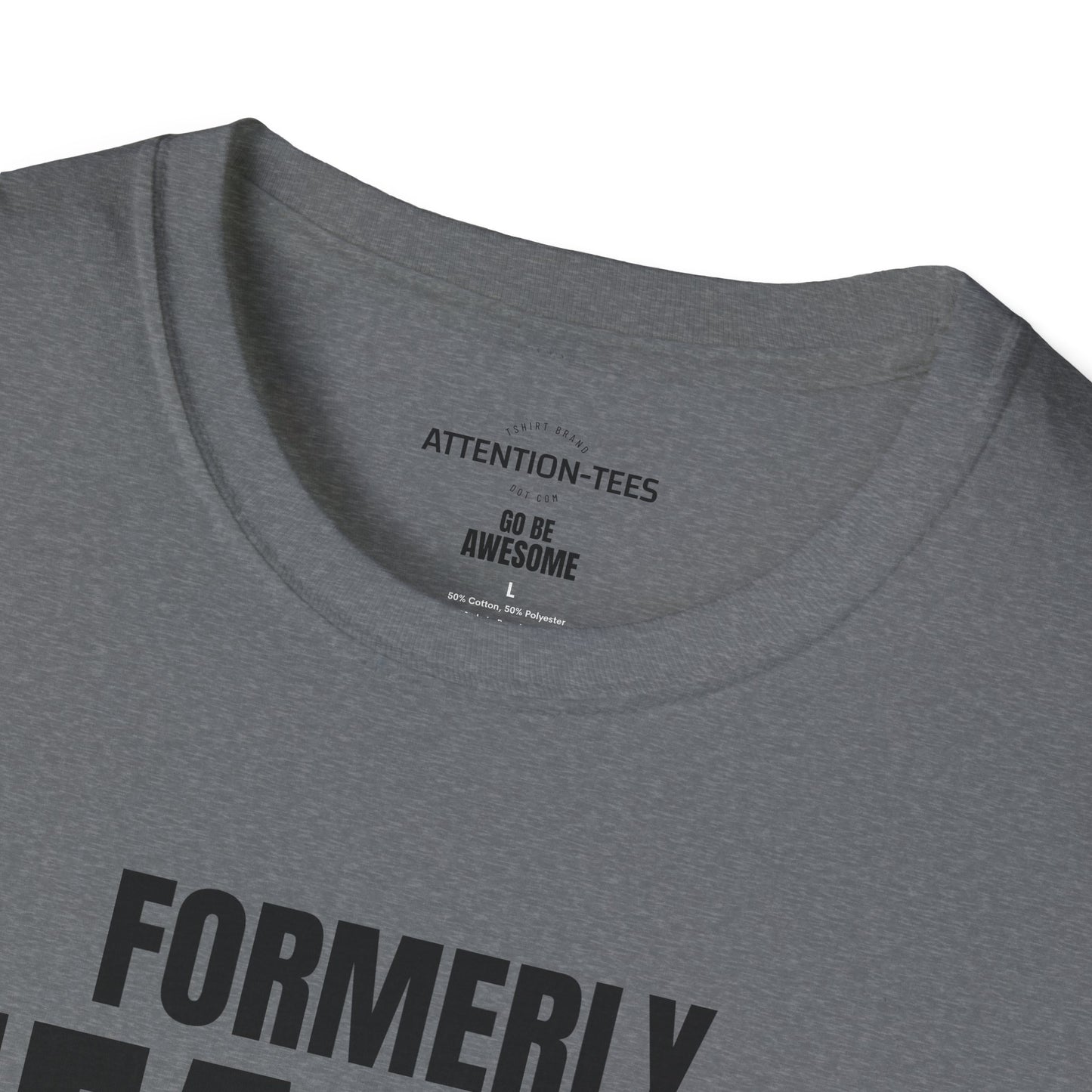 Formerly Healthy T-Shirt — Funny Retro Slogan Tee for Recovering Foodies & Gamers