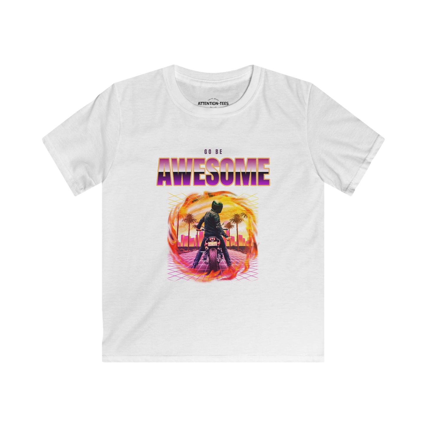Go Be Awesome Moto 1 - Kids Softstyle T-shirt
