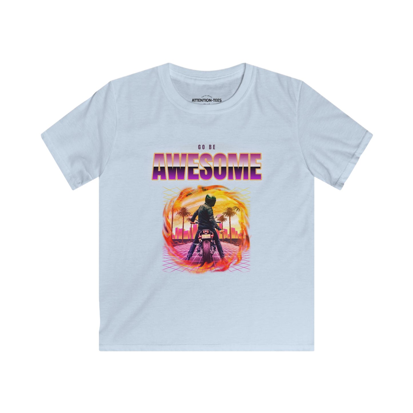 Go Be Awesome Moto 1 - Kids Softstyle T-shirt