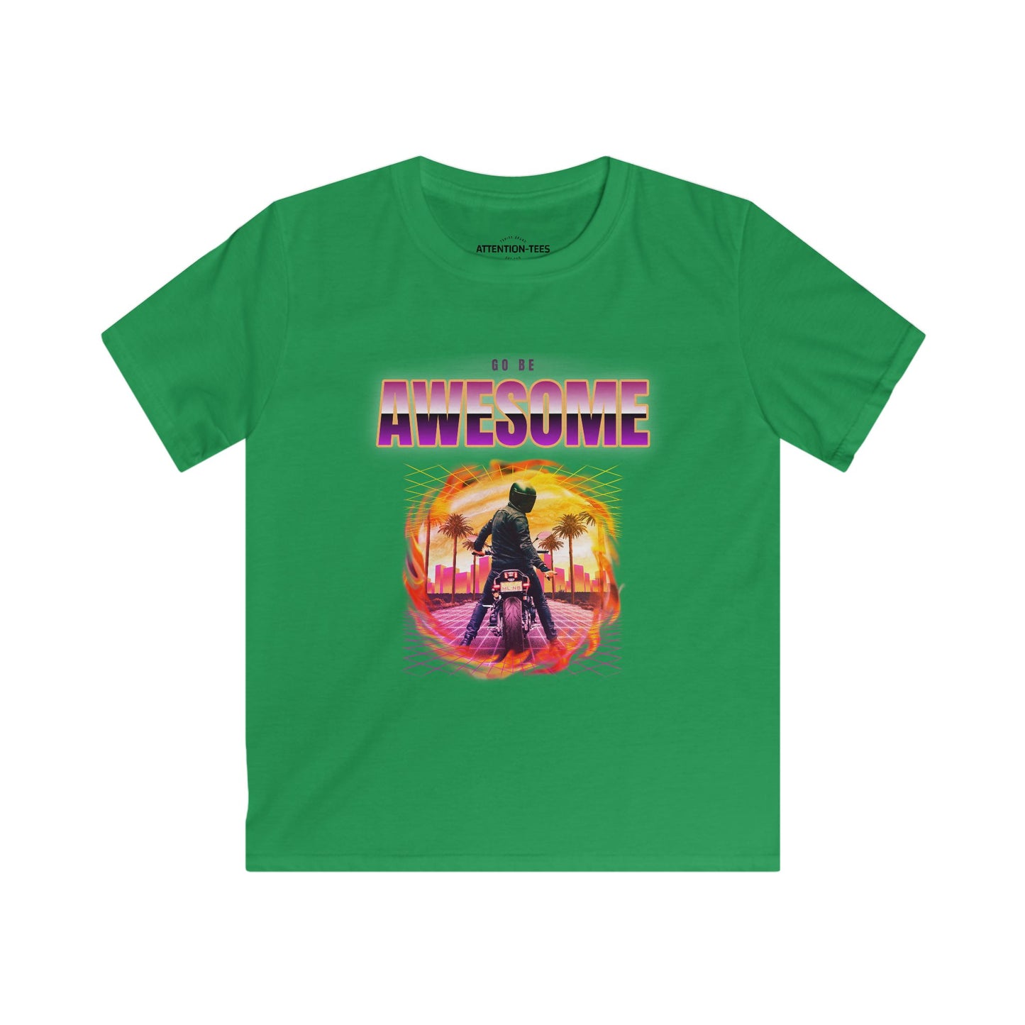 Go Be Awesome Moto 1 - Kids Softstyle T-shirt