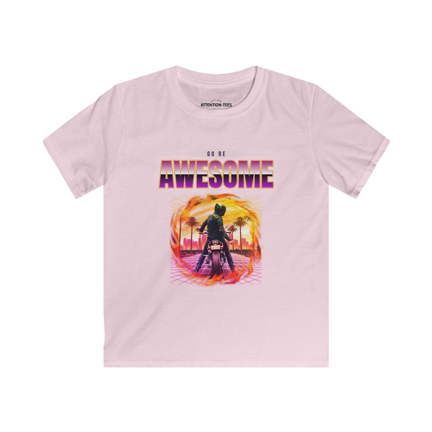 Go Be Awesome Moto 1 - Kids Softstyle T-shirt