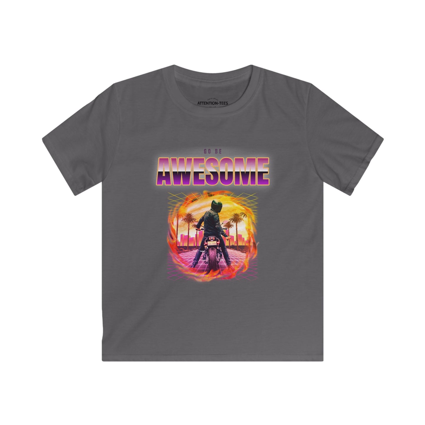 Go Be Awesome Moto 1 - Kids Softstyle T-shirt