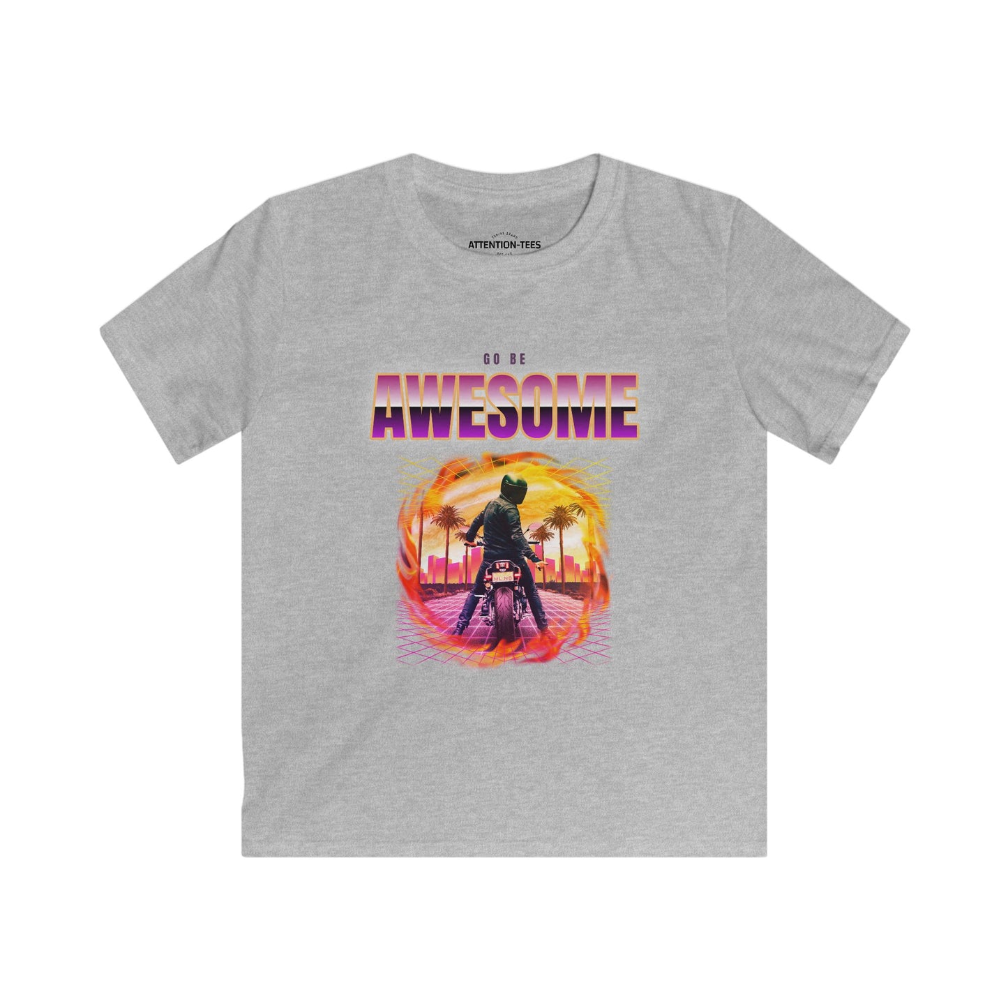 Go Be Awesome Moto 1 - Kids Softstyle T-shirt