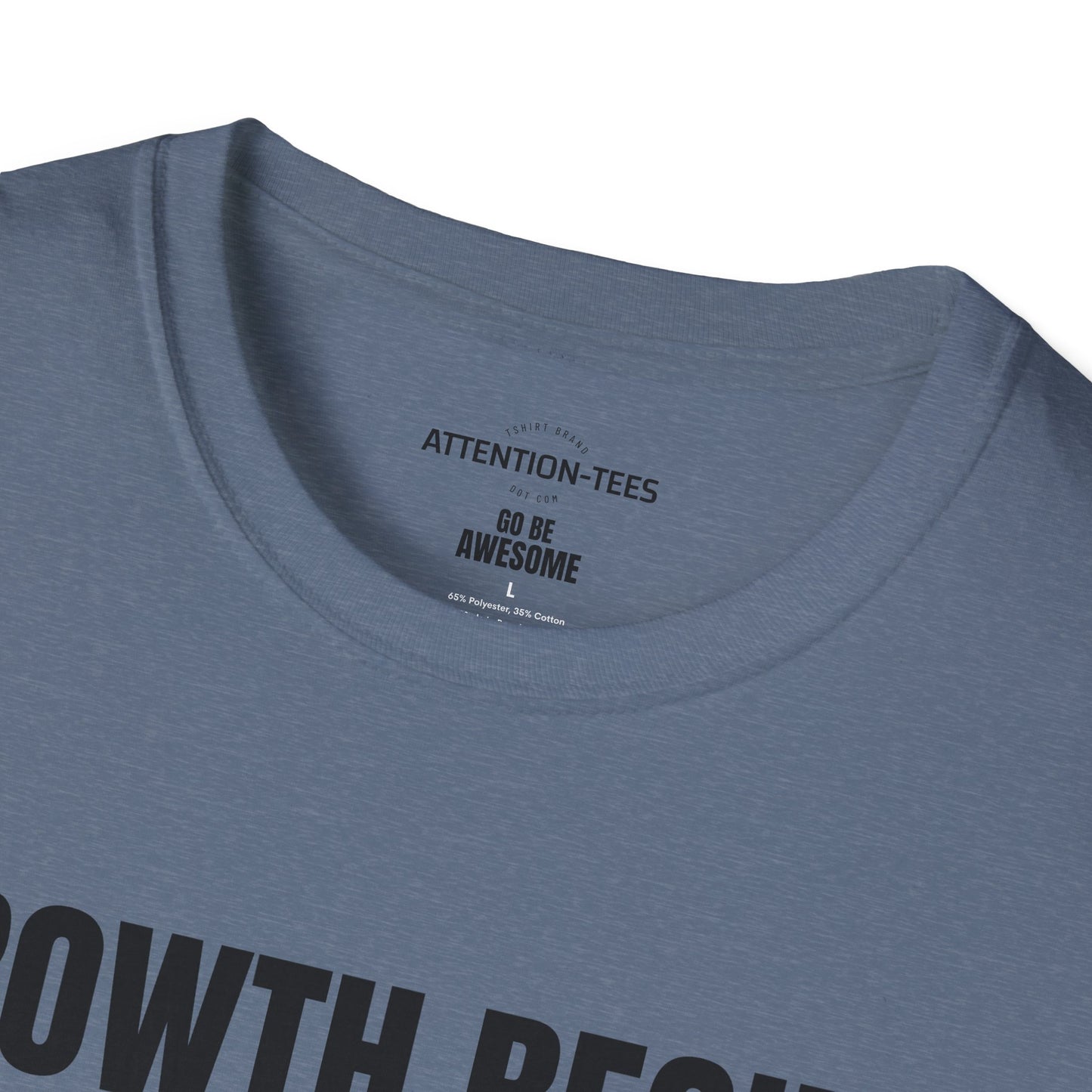 Inspirational Growth T-Shirt - Growth Begins Where Excuses End, Motivational Tee, Unisex Shirt, Gift for Him/Her, Self-Improvement Apparel