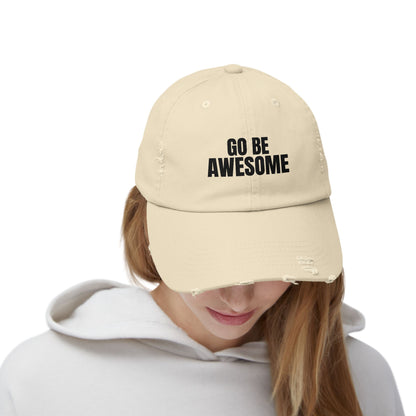 Go Be Awesome - Unisex Distressed Cap