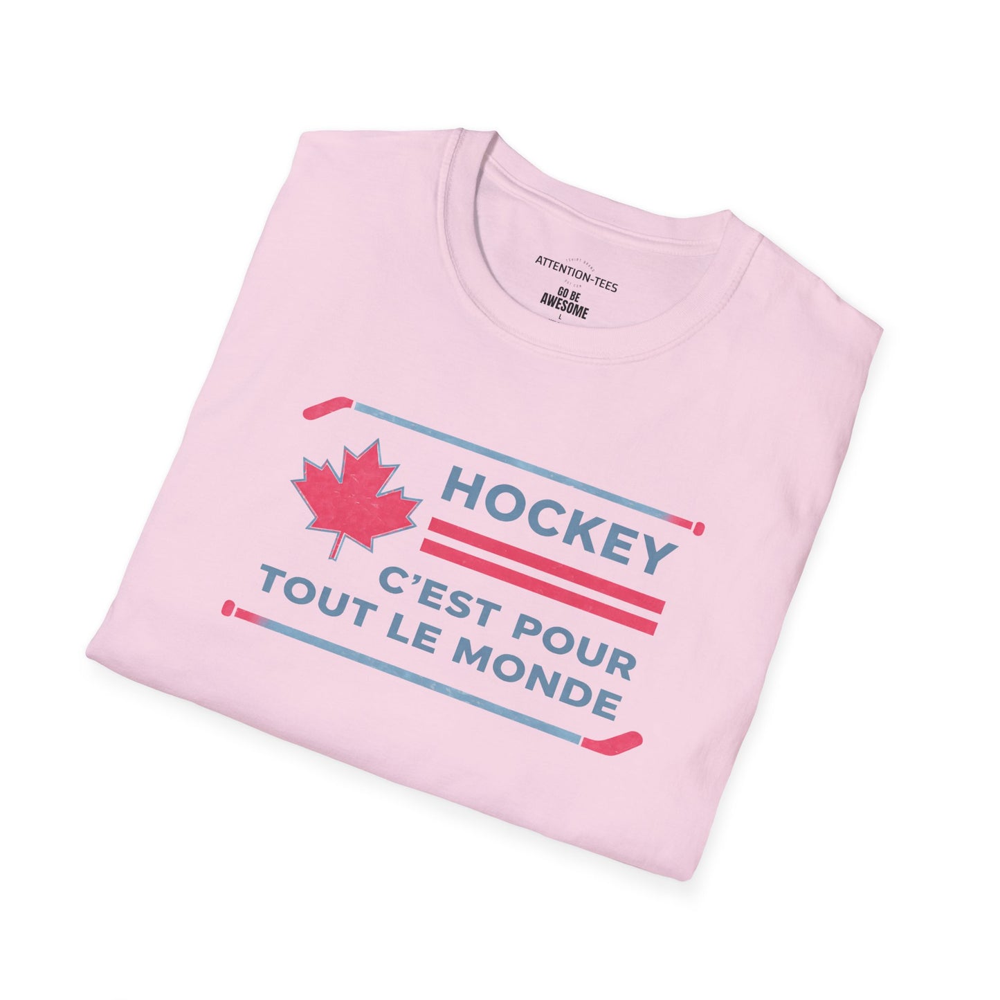 Hockey Est Pour Tout Le Monde T-Shirt — Bilingual Canadian Hockey Tee