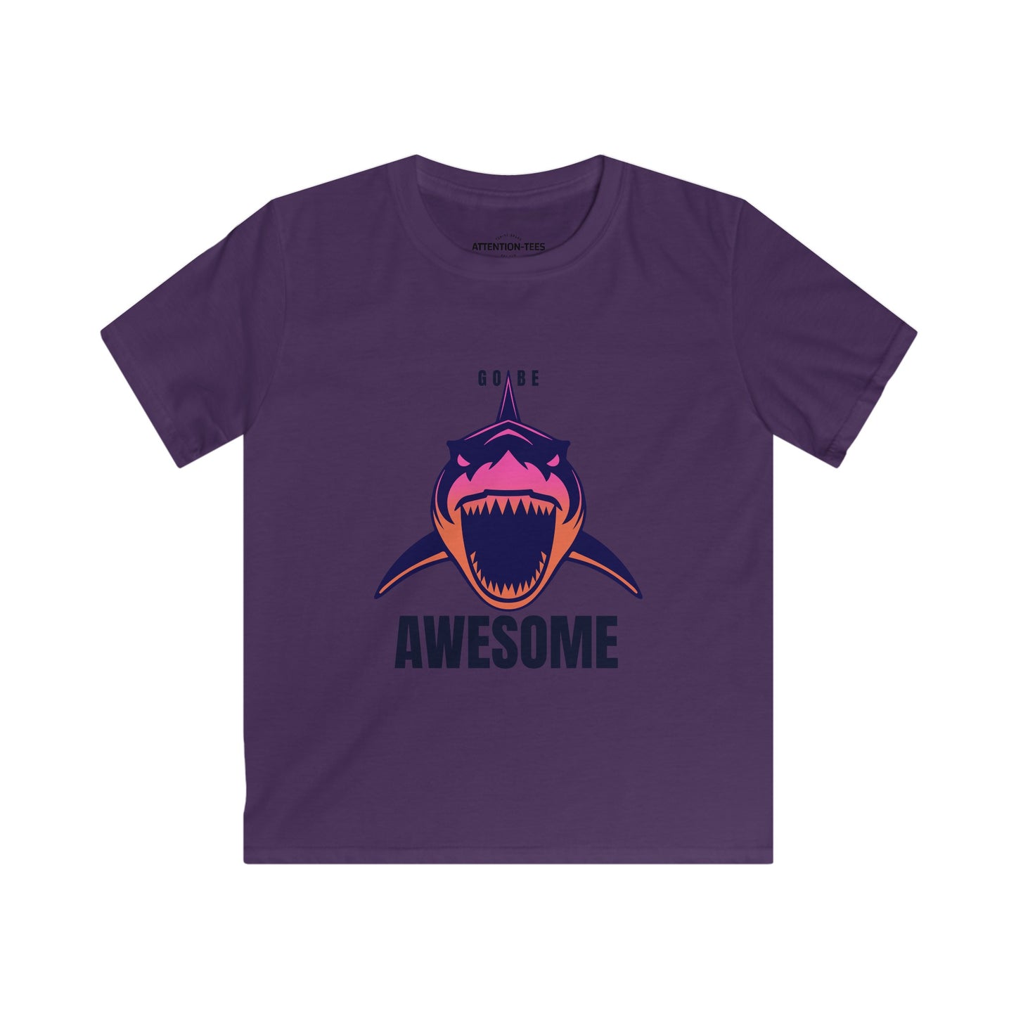 Go Be Awesome Shark - Kids Softstyle Tee