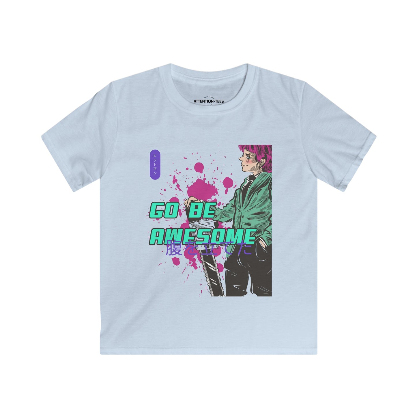 Go Be Awesome Anime 1 - Kids Softstyle Tee