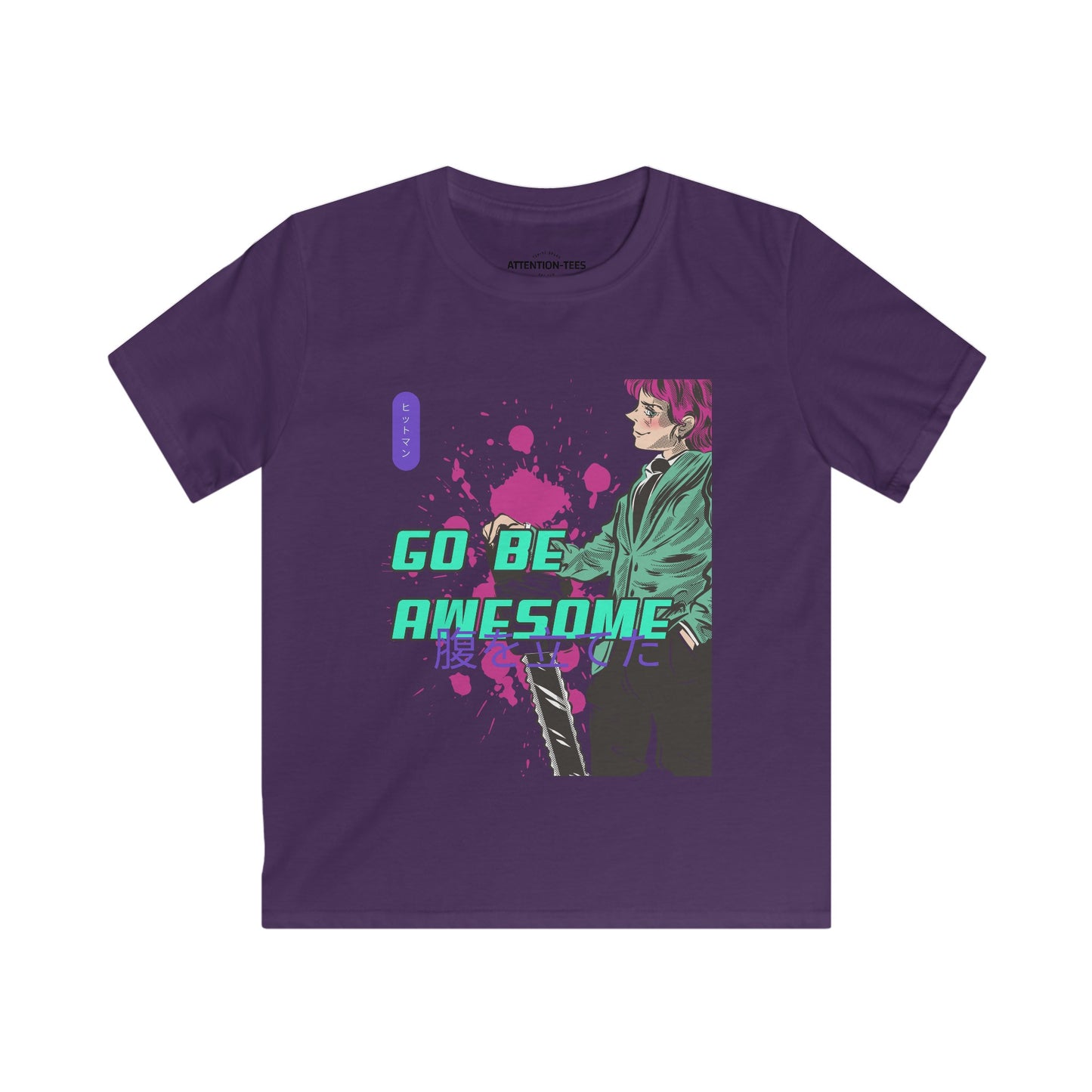 Go Be Awesome Anime 1 - Kids Softstyle Tee