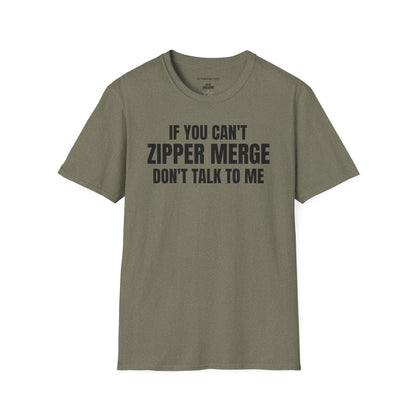 If You Can't Zipper Merge Don't Talk To Me T-Shirt — Funny Driving/Zipper Merge Tee