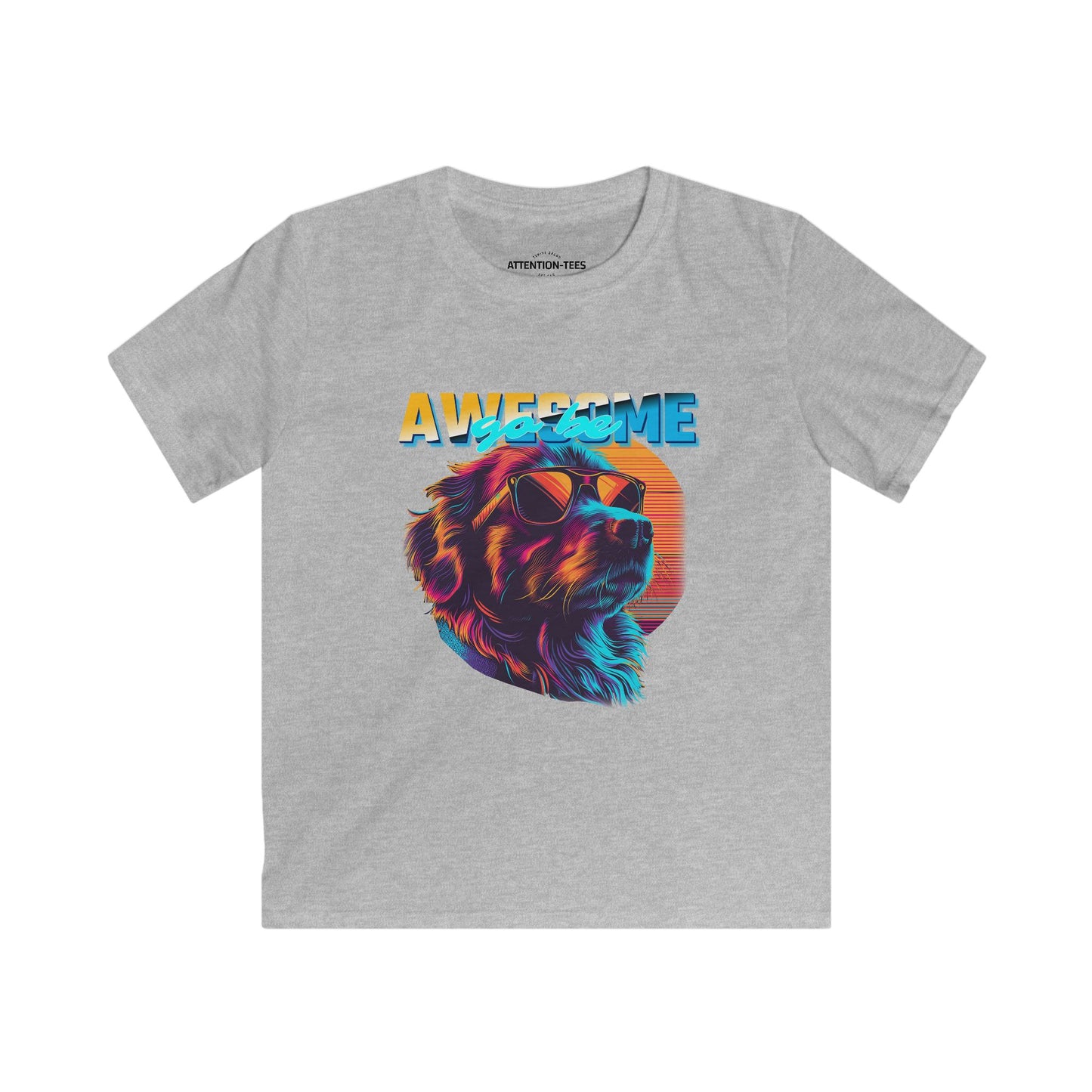 Go Be Awesome Dog 1 - Kids Softstyle Tee