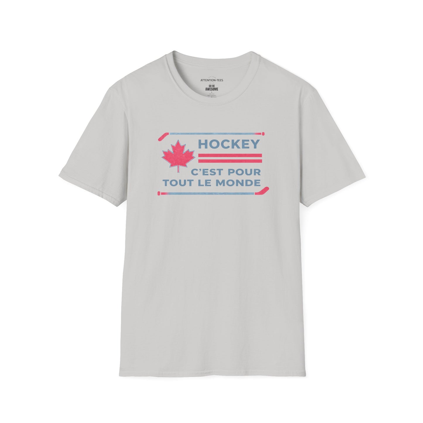 Hockey Est Pour Tout Le Monde T-Shirt — Bilingual Canadian Hockey Tee