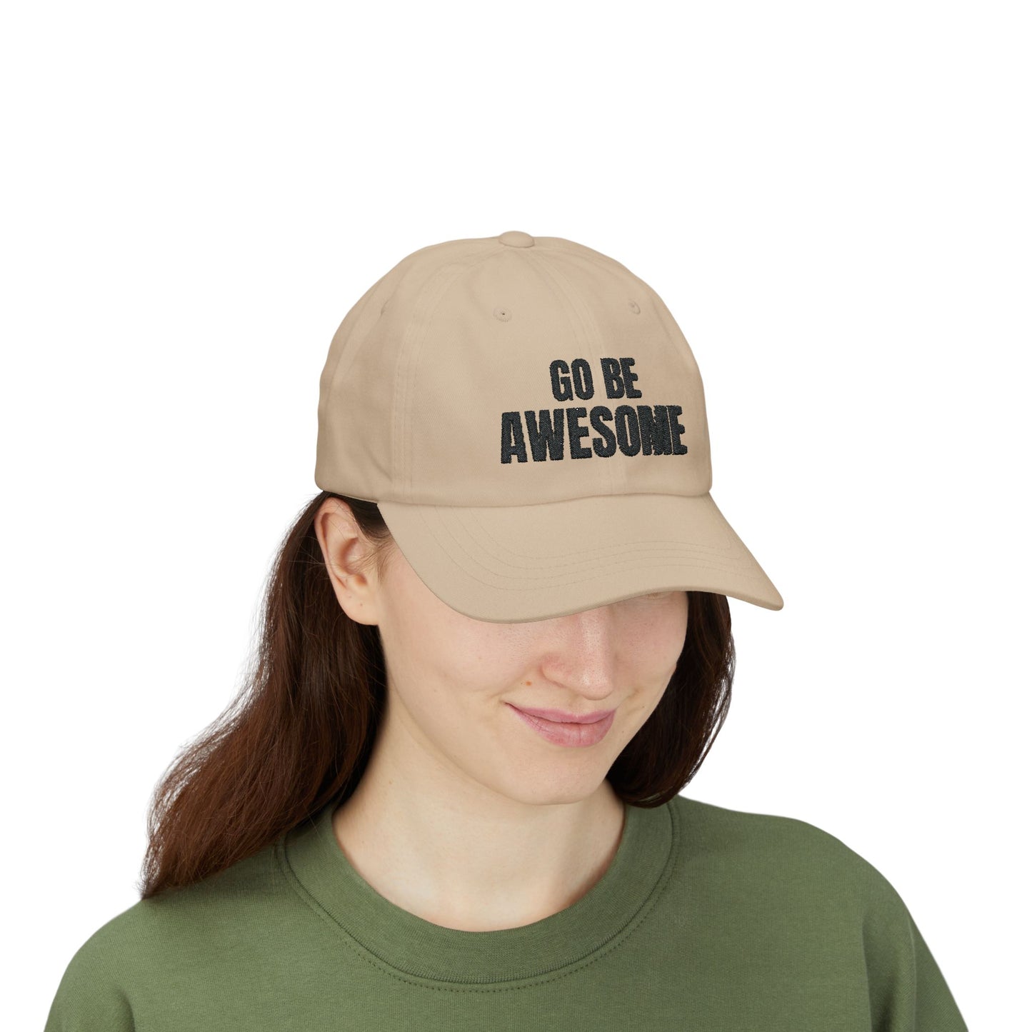 Go Be Awesome Embroidered Classic Dad Cap