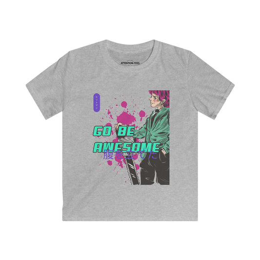 Go Be Awesome Anime 1 - Kids Softstyle Tee