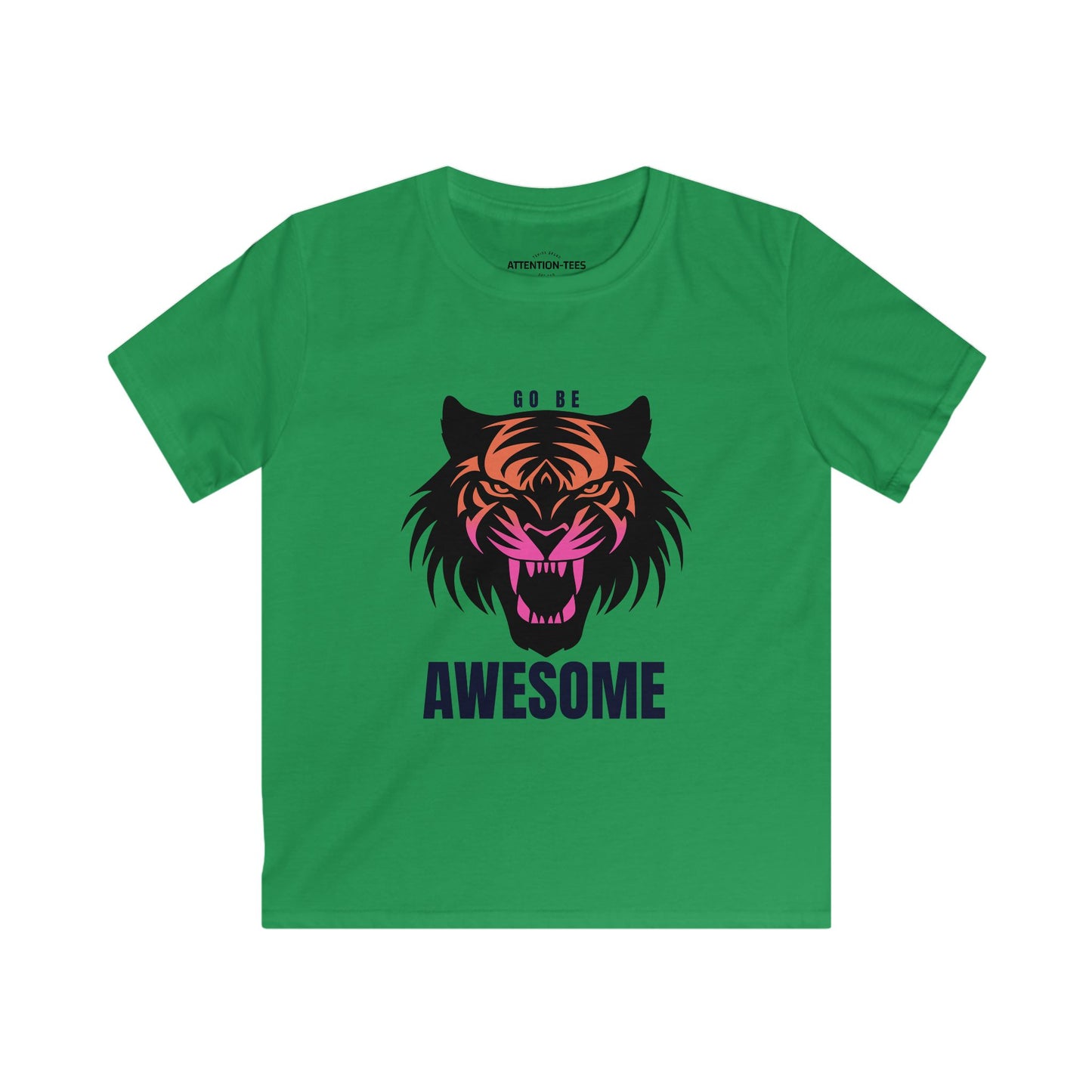 Go Be Awesome Tiger - Kids Softstyle Tee