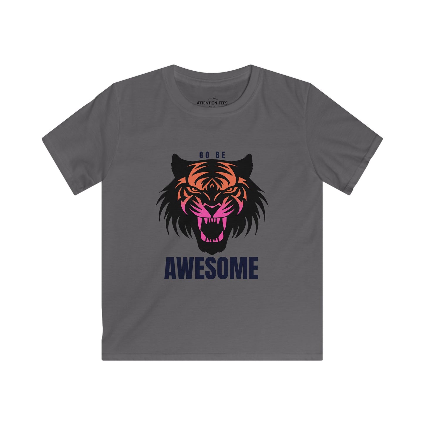 Go Be Awesome Tiger - Kids Softstyle Tee