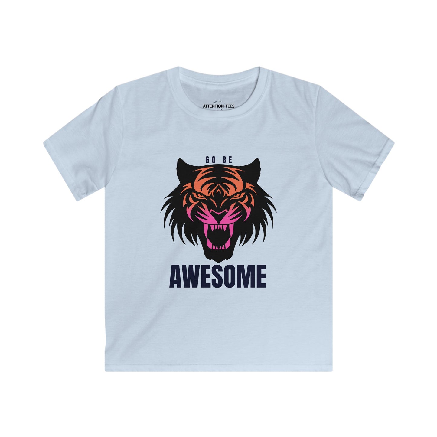 Go Be Awesome Tiger - Kids Softstyle Tee