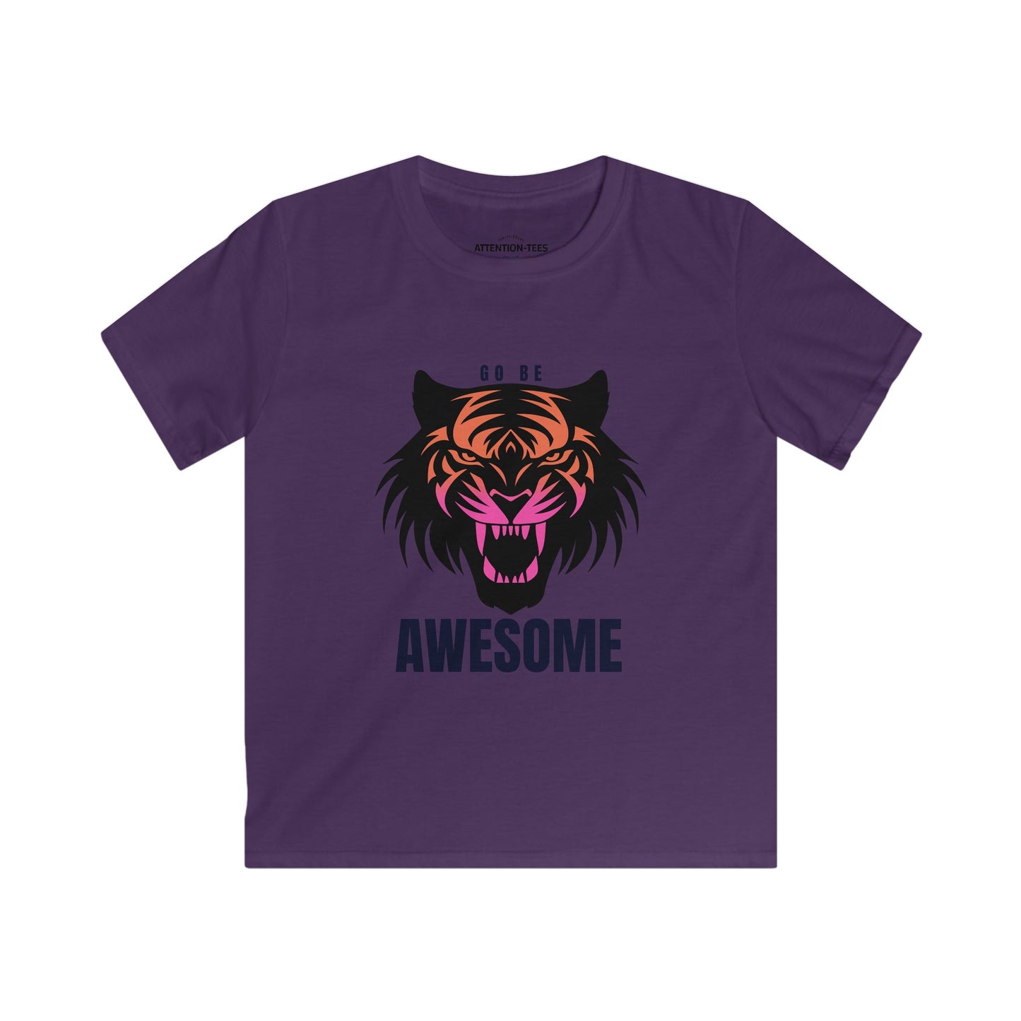 Go Be Awesome Tiger - Kids Softstyle Tee