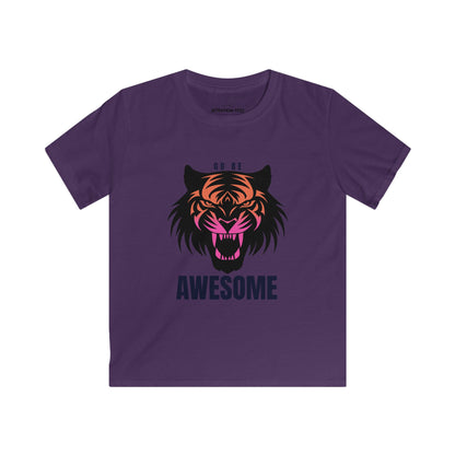 Go Be Awesome Tiger - Kids Softstyle Tee