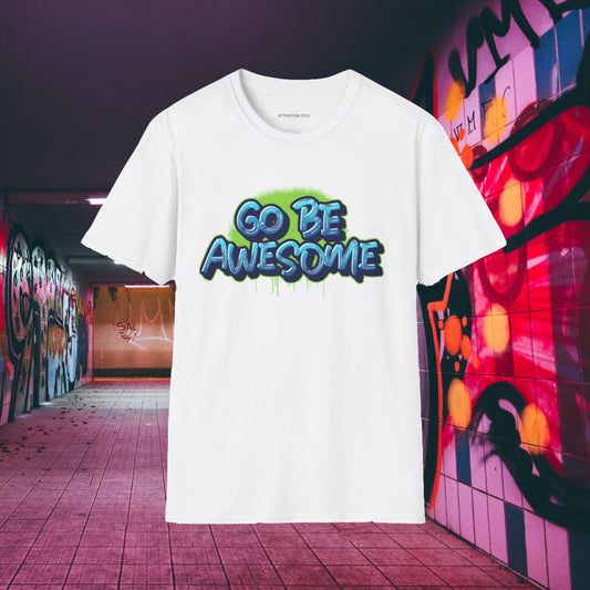 Go Be Awesome Spray 1 - Unisex Jersey Short Sleeve Tee