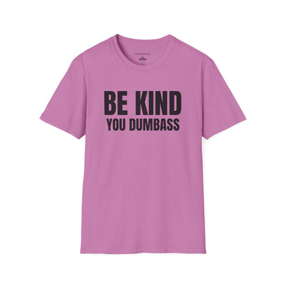 Be Kind You Dumbass T-Shirt — Funny Sarcastic Graphic Tee