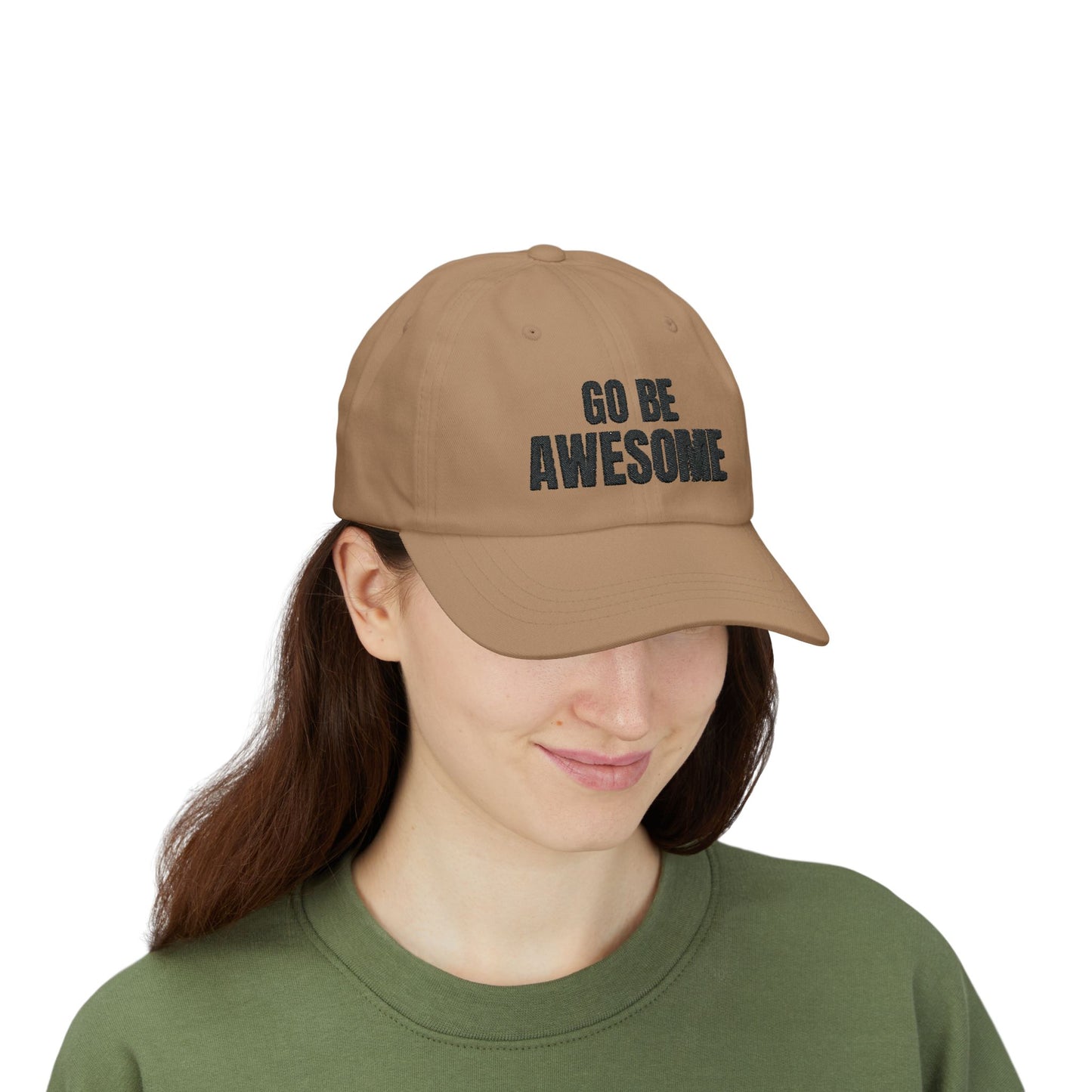 Go Be Awesome Embroidered Classic Dad Cap