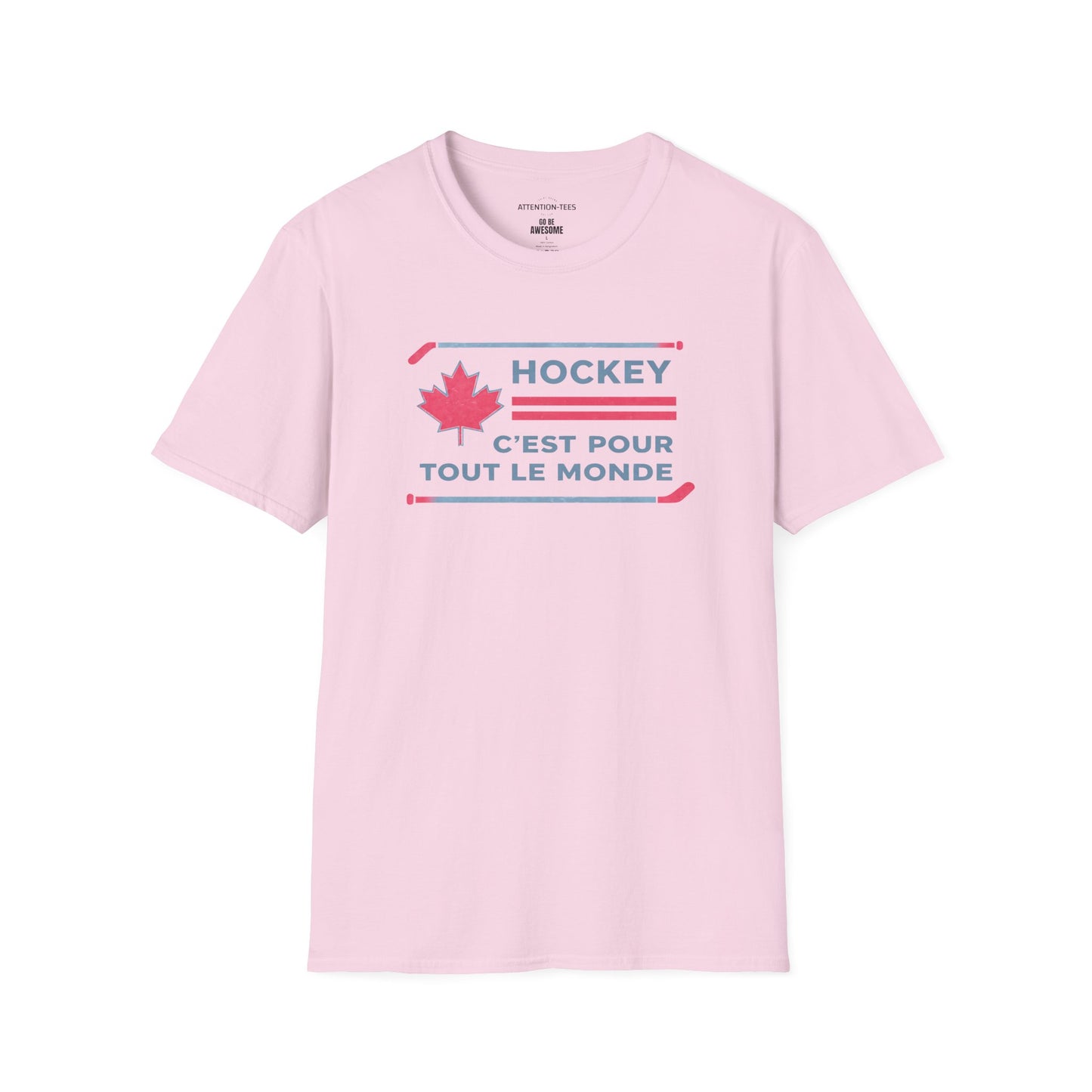Hockey Est Pour Tout Le Monde T-Shirt — Bilingual Canadian Hockey Tee