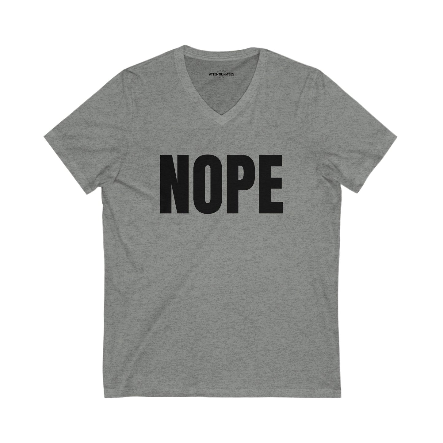Nope - Unisex Jersey Short Sleeve V-Neck T-shirt