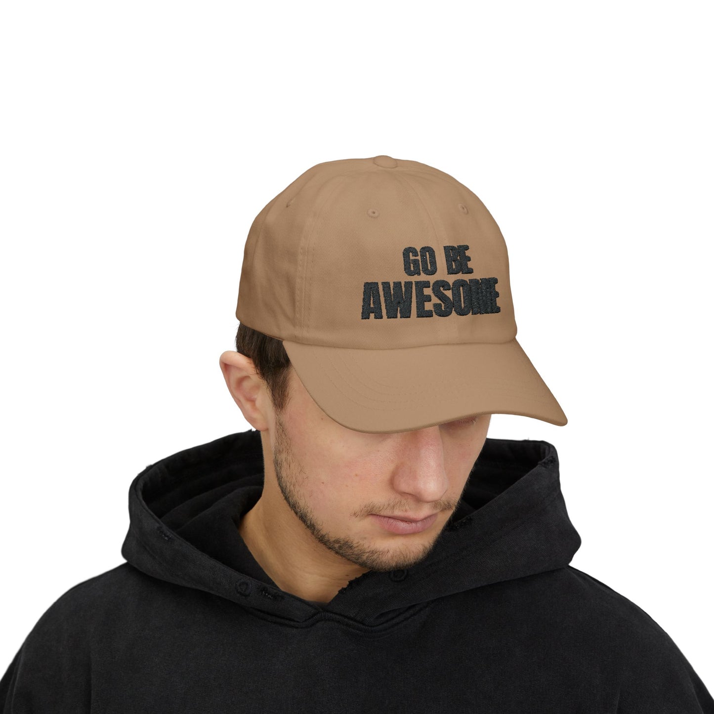 Go Be Awesome Embroidered Classic Dad Cap