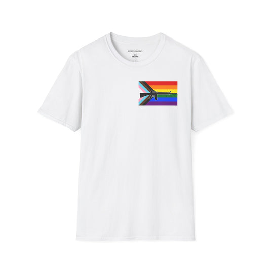 Progress Pride Flag T-Shirt with Silhouette – LGBTQ+