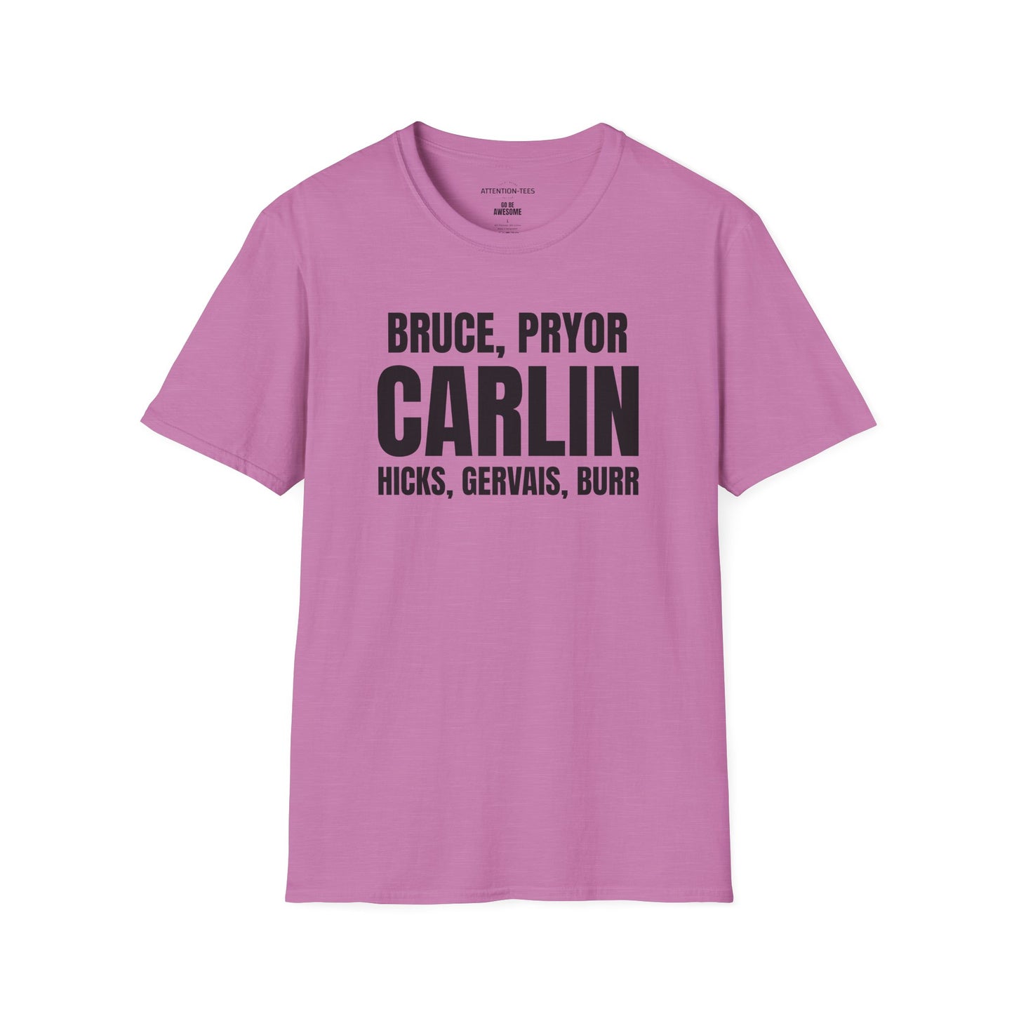 Carlin & Comedy Legends T-Shirt — Bruce, Pryor, Hicks, Gervais, Burr