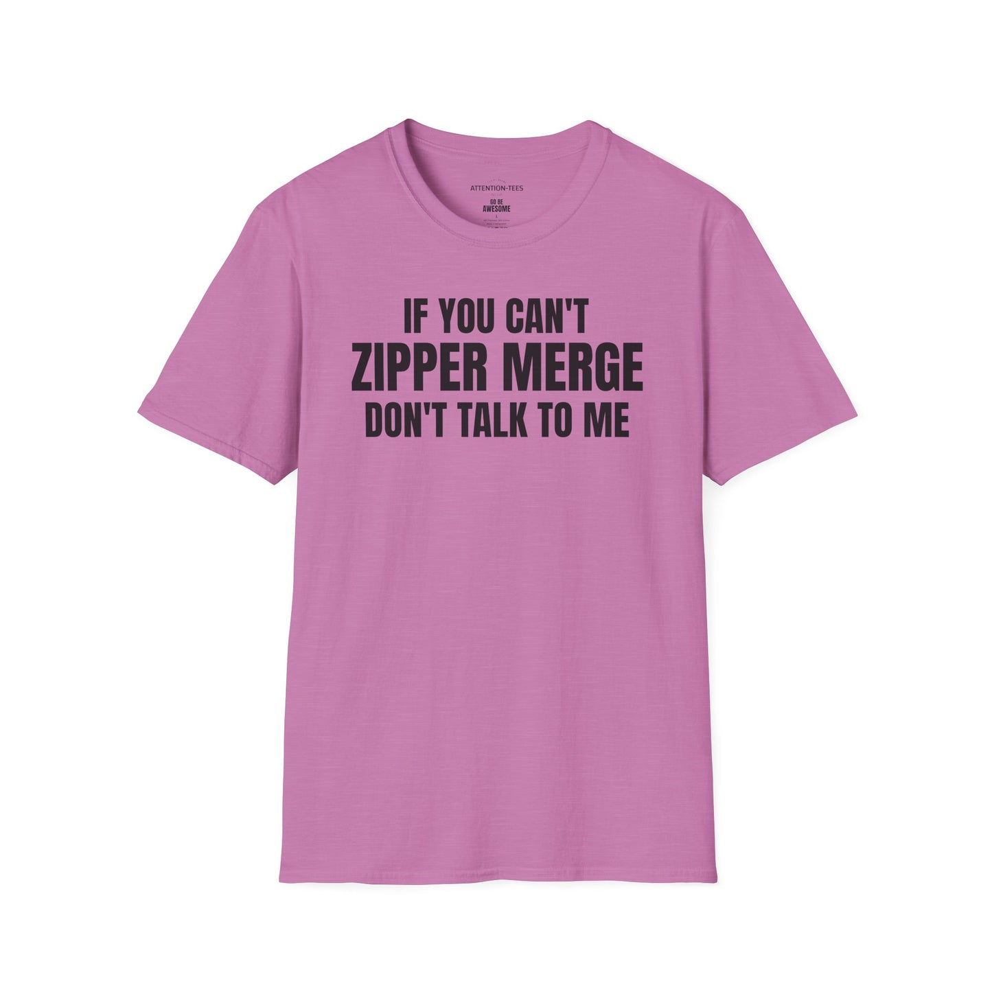 If You Can't Zipper Merge Don't Talk To Me T-Shirt — Funny Driving/Zipper Merge Tee