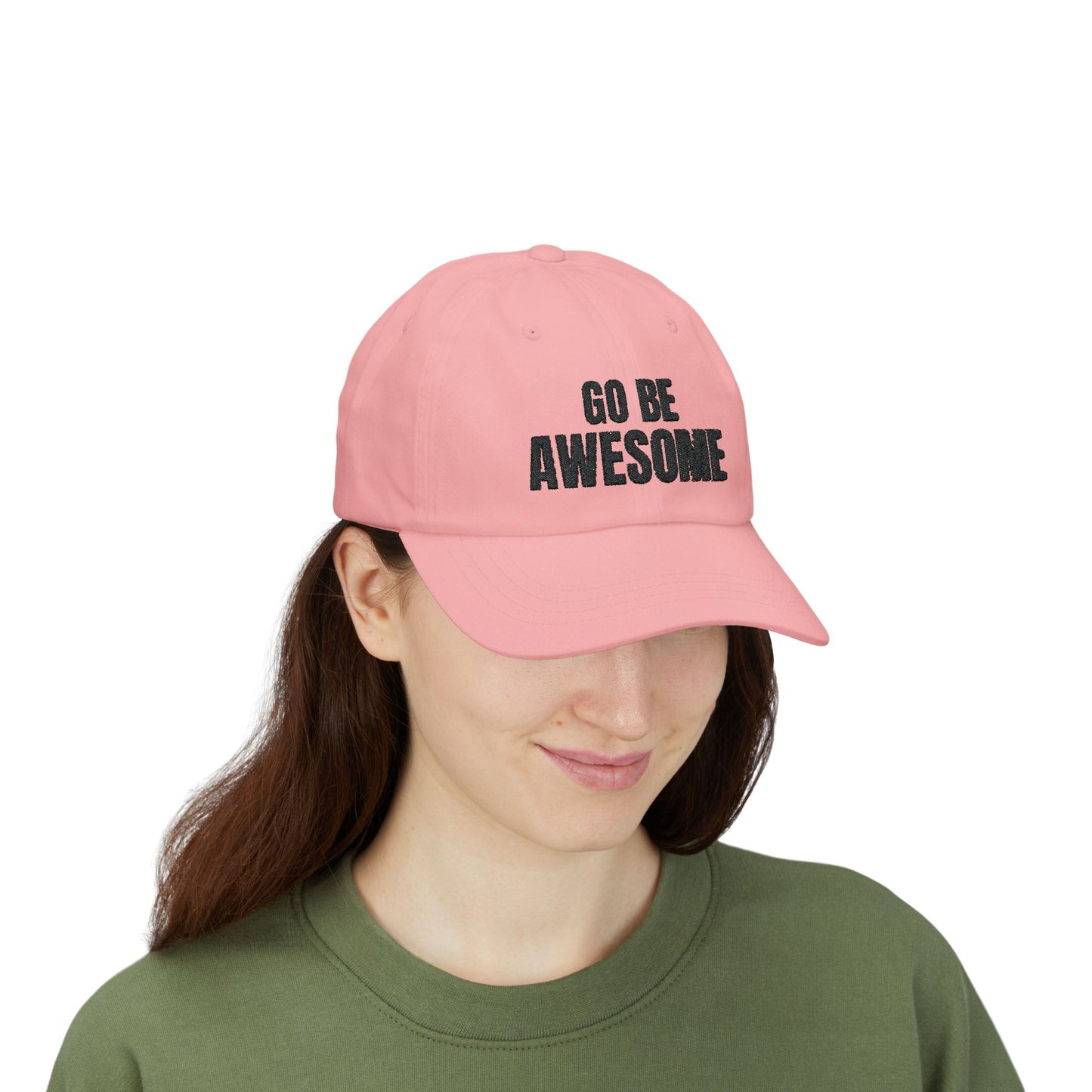 Go Be Awesome Embroidered Classic Dad Cap