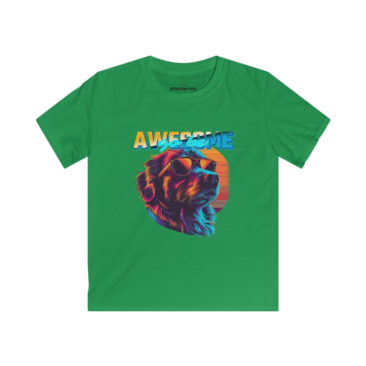 Go Be Awesome Dog 1 - Kids Softstyle Tee