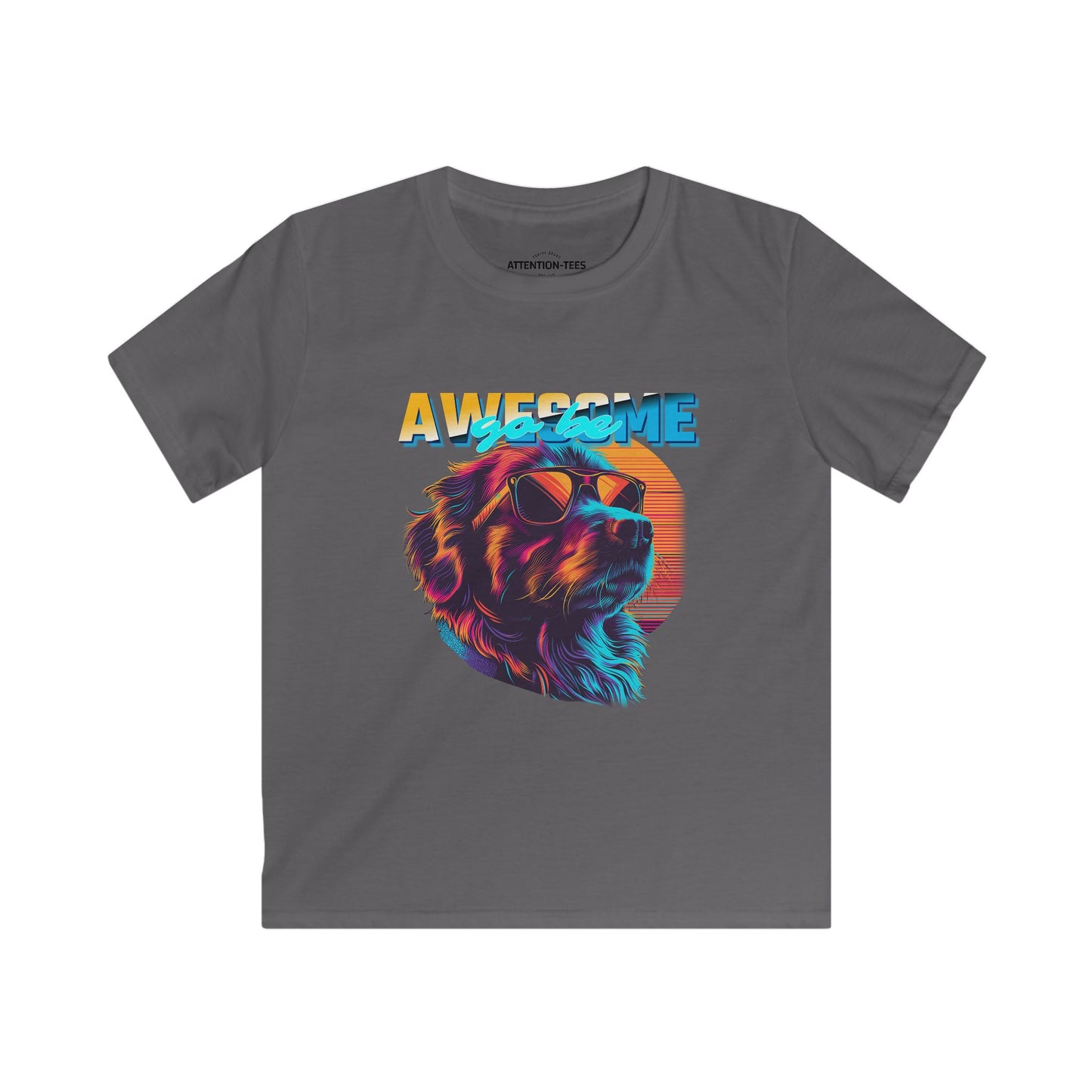 Go Be Awesome Dog 1 - Kids Softstyle Tee