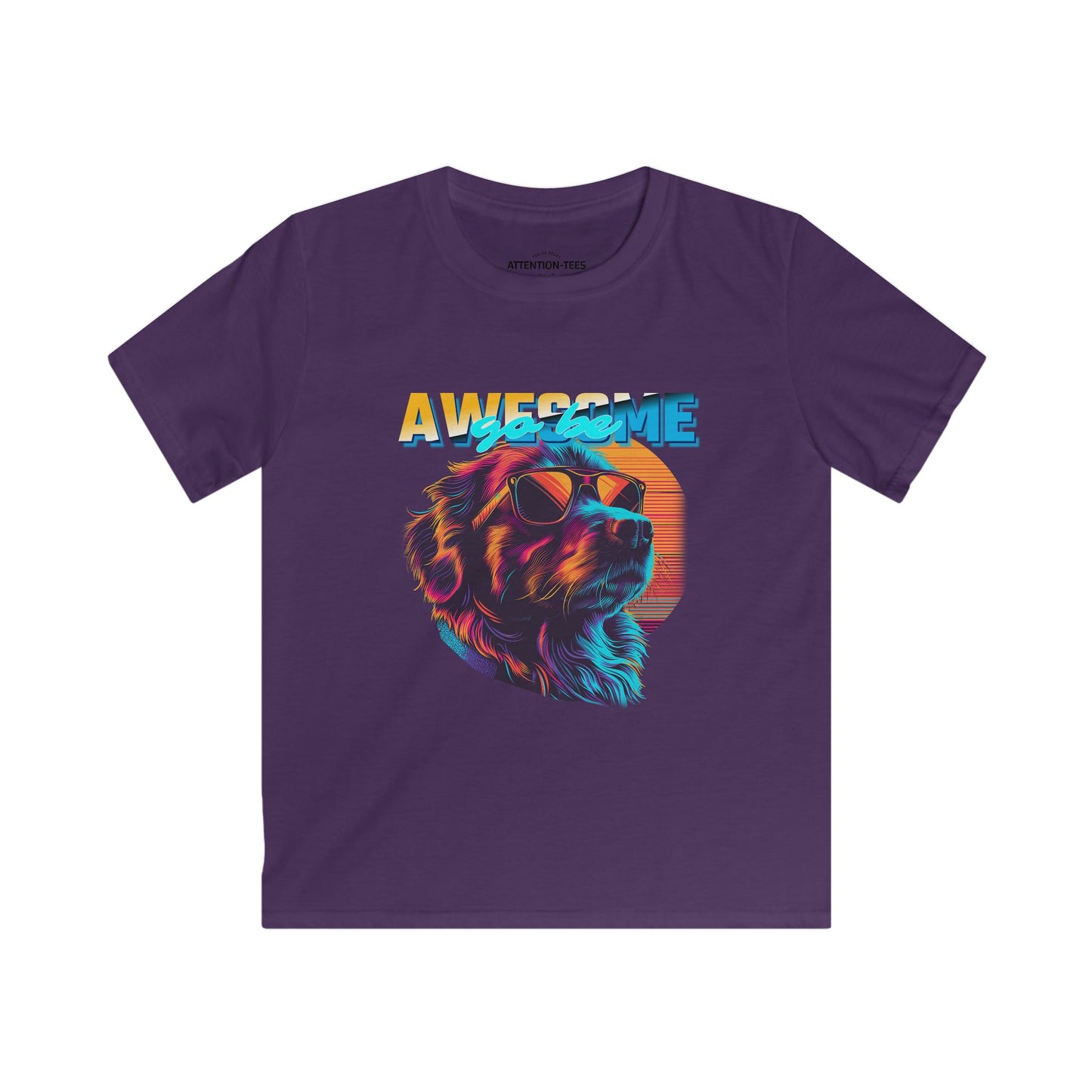 Go Be Awesome Dog 1 - Kids Softstyle Tee