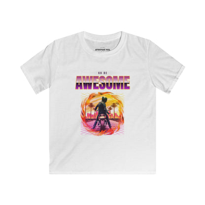 Go Be Awesome Moto 1 - Kids Softstyle T-shirt