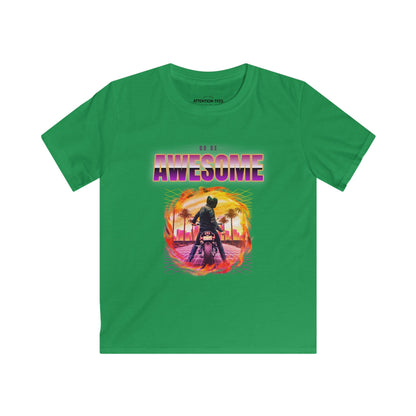 Go Be Awesome Moto 1 - Kids Softstyle T-shirt