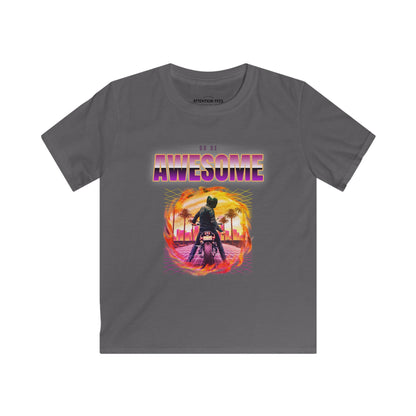 Go Be Awesome Moto 1 - Kids Softstyle T-shirt