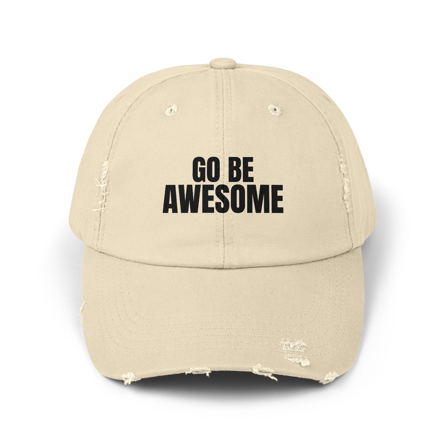 Go Be Awesome - Unisex Distressed Cap