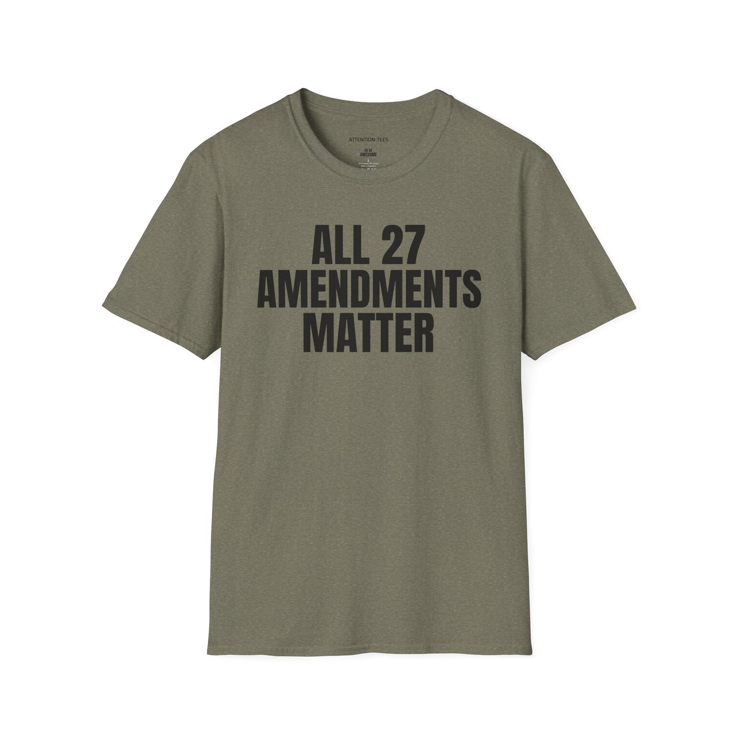 All 27 Amendments Matter T-Shirt — Constitutional Rights Tee