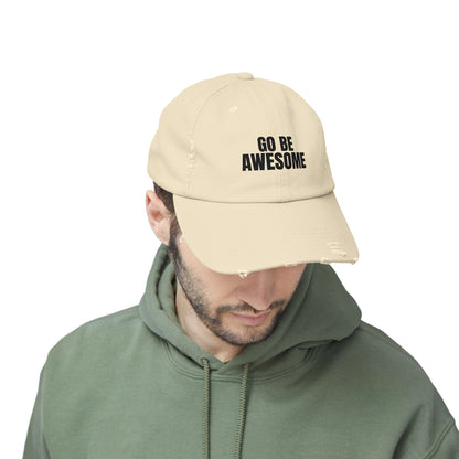 Go Be Awesome - Unisex Distressed Cap