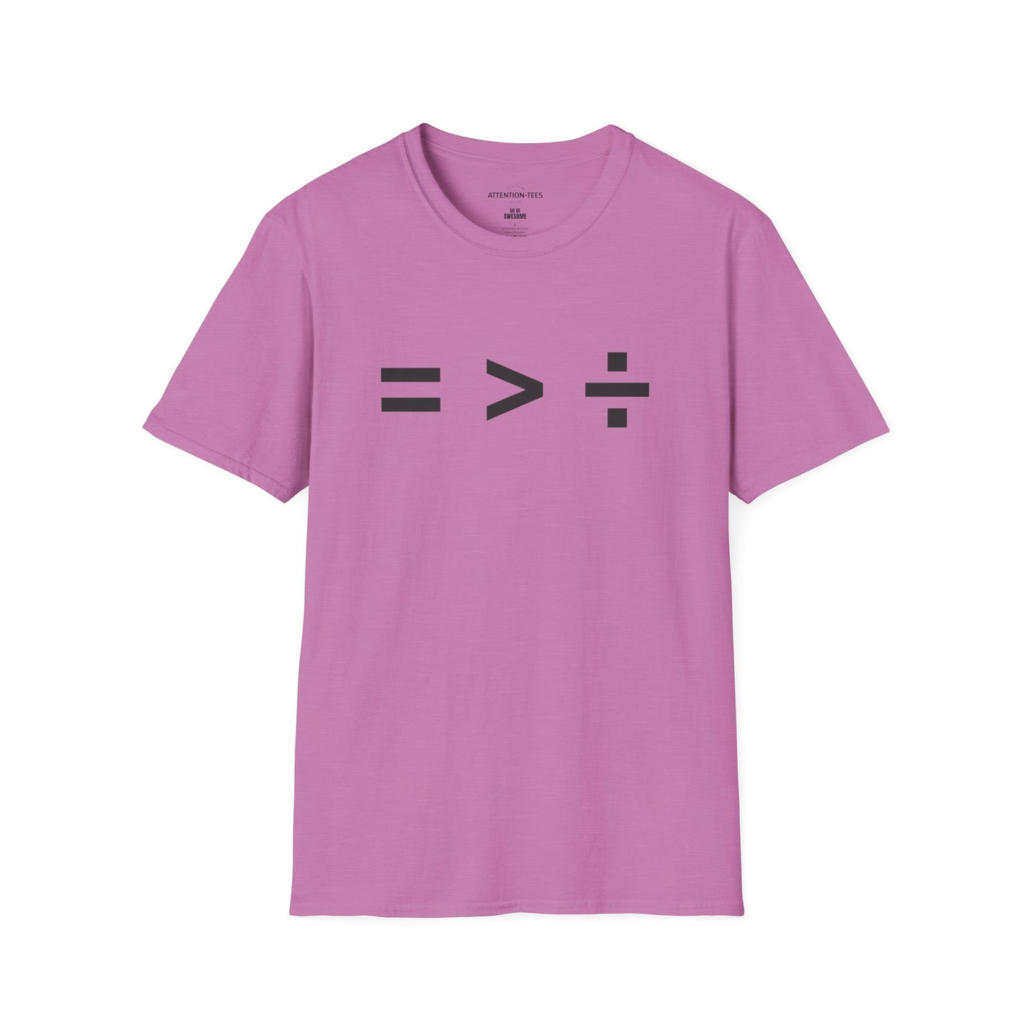 T-Shirt — Equal Greater Than Divided Statement Tee