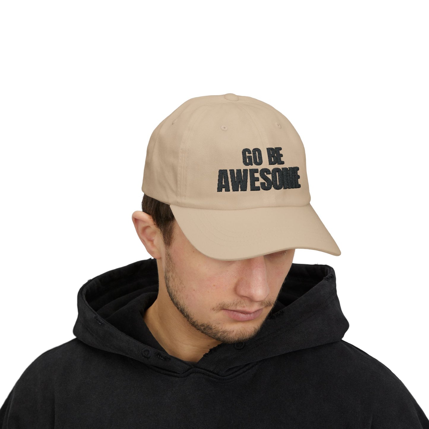Go Be Awesome Embroidered Classic Dad Cap